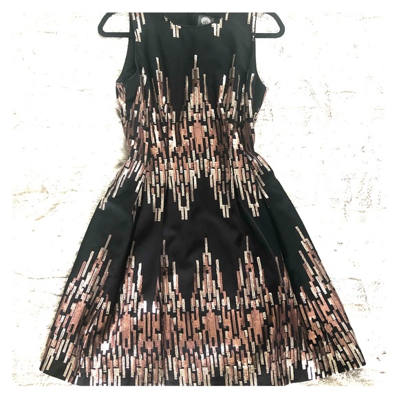 Vince Camuto Dresses & Skirts - ❤️SOLD❤️Vince Camuto Dress. like New! Black sequence dress